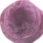 LADIES CUTE BURGUNDY FANCY SHEARED MINK HAT WITH BRIM -108