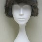 LADIES CUTE DARK GREY FANCY MINK HAT - 112