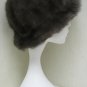 LADIES CUTE DARK GREY FANCY MINK HAT - 112