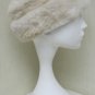 LADIES CUTE WHITE FANCY MINK HAT - 114