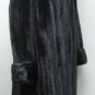 LADIES BLACK MINK COAT WITH CHINCHILLA COLLAR & CUFF TRIM - 38762 (SZ M/L)
