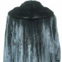 LADIES BLACK MINK COAT WITH CHINCHILLA COLLAR & CUFF TRIM - 38762 (SZ M/L)