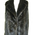 CHIC MAHOGANY MINK VEST WITH WOOL BACKING-56305 (SZ L)