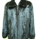 MENS MAHOGANY MINK BOMBER ZIP UP JACKET-66180r(SZ 2XL)