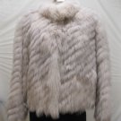 LADIES CUTE BEIGE FOX DIAGONAL JACKET - 58746(o) SIZE 12