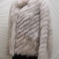 LADIES CUTE BEIGE FOX DIAGONAL JACKET - 58746(o) SIZE 12