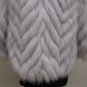 LADIES CUTE NATURE BLUE FOX CHEVRON JACKET-61069(o) Size 8