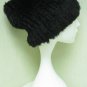 UNISEX BLACK KNITTED BEAVER NECK WARMER - (66244 -45 - 46)