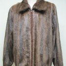 MENS REGULAR  DEMIBUFF MINK BOMBER ZIP UP  JACKET-67004 (SZ XL)
