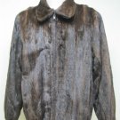 MENS REGULAR MAHOGANY USA MINK BOMBER ZIP UP JACKET-67002 (SZ XL)