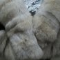 LADIES BLACK LONG LONG  HAIR MUSKRAT CAPE TRIM WITH NATURAL FOX  - 67104( SZ F)