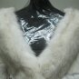LADIES NATURAL WHITE F MINK CAPE TRIM WITH NATURAL FOX - 67106( SZ F)