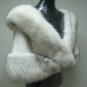 LADIES NATURAL WHITE F MINK CAPE TRIM WITH NATURAL FOX - 67106( SZ F)