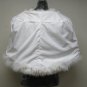 LADIES NATURAL WHITE F MINK CAPE TRIM WITH NATURAL FOX - 67106( SZ F)