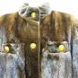 LADIES MAHOGANY US MINK JACKET TRIM WITH SHEARED MINK - 39024(o) SIZE M