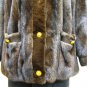LADIES MAHOGANY US MINK JACKET TRIM WITH SHEARED MINK - 39024(o) SIZE M