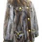 LADIES MAHOGANY US MINK JACKET TRIM WITH SHEARED MINK - 39024(o) SIZE M