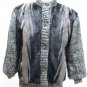 LADIES BLACK/BLUE IRIS MINK JKT W/KNIT SLEEVE 45161(o) SIZE 12
