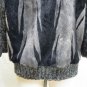 LADIES BLACK/BLUE IRIS MINK JKT W/KNIT SLEEVE 45161(o) SIZE 12