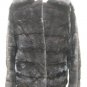 LADIES DYED BLACK PLUCKED HI LO MINK JKT-55292 (SIZE M)