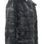 LADIES DYED BLACK PLUCKED HI LO MINK JKT-55292 (SIZE M)