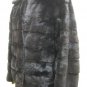 LADIES DYED BLACK PLUCKED HI LO MINK JKT-55292 (SIZE M)