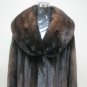 LADIES DEGRADE CHESTNUT BROWN MINK LETOUT LONG COAT - 2927 (SIZE 14)