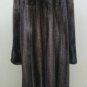 LADIES DEGRADE CHESTNUT BROWN MINK LETOUT LONG COAT - 2927 (SIZE 14)