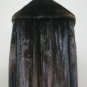 LADIES DEGRADE CHESTNUT BROWN MINK LETOUT LONG COAT - 2927 (SIZE 14)
