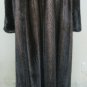LADIES DEGRADE CHESTNUT BROWN MINK LETOUT LONG COAT - 2927 (SIZE 14)