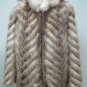 CUTE LADIES CRYSTAL FOX CHERVON JACKET - 66910 (SIZE 16)