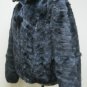 LADIES DYED DARK BLUE SECTION MINK ZIP UP JACKET - 66917 (SZ 14)