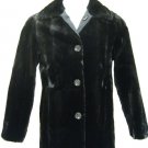 MENS DYED BLACK SHEARED MINK REVERSIBLE WOVEN STROLLER - 44727(SZ M)