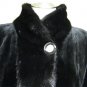 LADIES BLK SHEARED MINK STROLLER W/LONG HAIR MINK TRIM+TURN UP CUFF-DND103(o)XL
