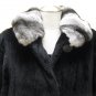 LADIES BLK SHEARED MINK JKT W/CHINCHILLA-56919(o) SIZE 6
