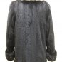 LADIES BLK SHEARED MINK JKT W/CHINCHILLA-56919(o) SIZE 6