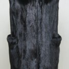 LADIES BLACKGAMA MINK LETOUT LONG VEST REVERSIBLE TO SILK -62121(SIZE 55 = M)