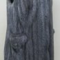 LADIES BLUE GREY DEGRADE MINK LONG VEST REVERSIBLE TO SILK -62120(SIZE 55 = M)