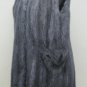 LADIES BLUE GREY DEGRADE MINK LONG VEST REVERSIBLE TO SILK -62120(SIZE 55 = M)