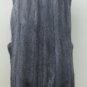 LADIES BLUE GREY DEGRADE MINK LONG VEST REVERSIBLE TO SILK -62120(SIZE 55 = M)