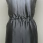LADIES BLUE GREY DEGRADE MINK LONG VEST REVERSIBLE TO SILK -62120(SIZE 55 = M)