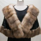 LADIES BLACK MINK CAPE TRIM W/CANADIAN SABLE - 65180/1o