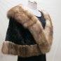 LADIES BLACK MINK CAPE TRIM W/CANADIAN SABLE - 65180/1o