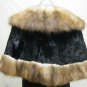 LADIES BLACK MINK CAPE TRIM W/CANADIAN SABLE - 65180/1o