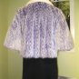 WHITE / PURPLE 2-TONE V-SHAPE MINK CAPE/WRAP - 52792(o)