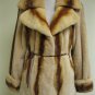 SUPER SOFT WHISKEY PLUCKED MINK JACKET W/ STRIPE-44911(o) size 40(M)