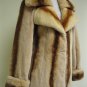 SUPER SOFT WHISKEY PLUCKED MINK JACKET W/ STRIPE-44911(o) size 40(M)