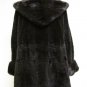 BROWN DYED LASER CUT HI - LO MINK STROLLER-53451(o) SIZE M