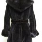 BROWN DYED LASER CUT HI - LO MINK STROLLER-53451(o) SIZE M
