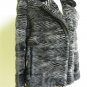 LADIES BLACK/BLUE IRIS 2 TONES V-SHAPE MINK JACKET-52802(o) SIZE M